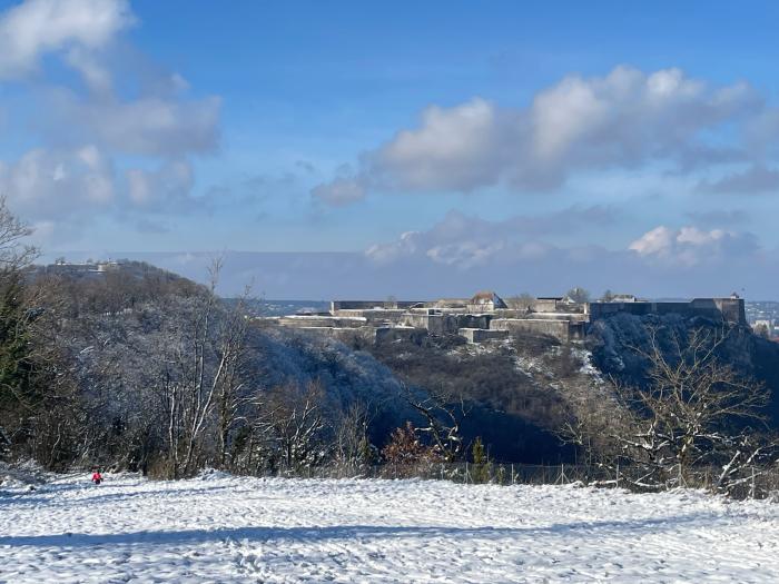 photo de la citadelle enneigée